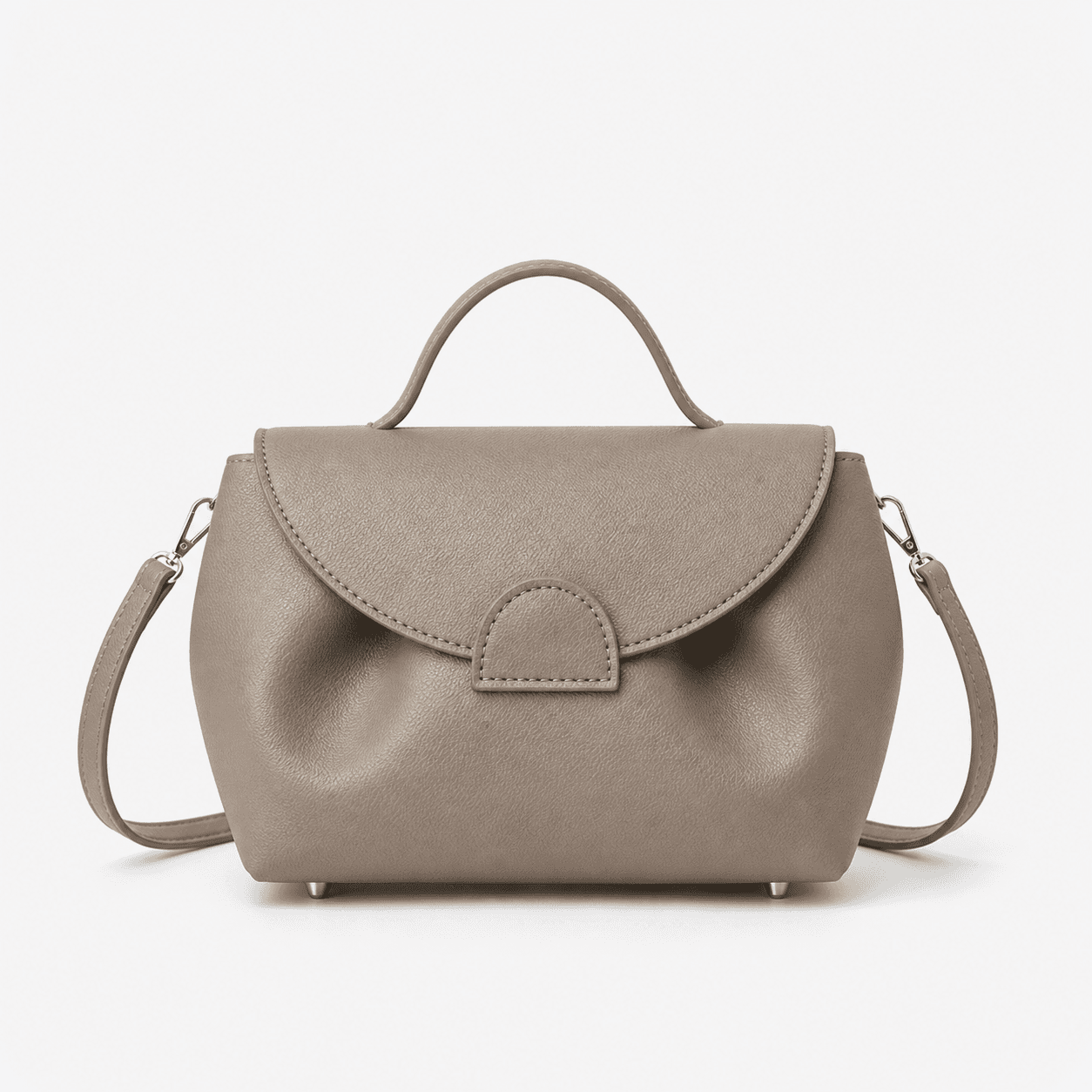 Soft Flap Mini Satchel – Gray